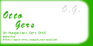 otto gers business card